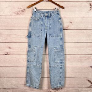 The Ragged Priest Combat Jeans Denim Straight Leg Cargo
